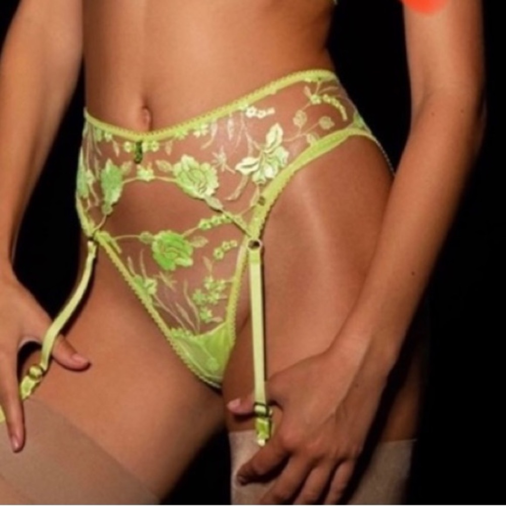 Honey Birdette Whitney Apple light green Suspender size M. NWT
